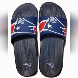 New England Patriots Mens Slide Sandals Read Sz Description Football Fan